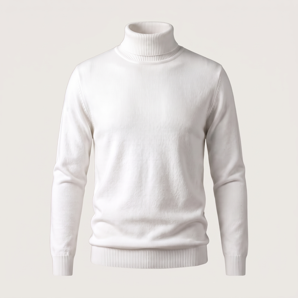 Elegant Roll Neck Knit - White