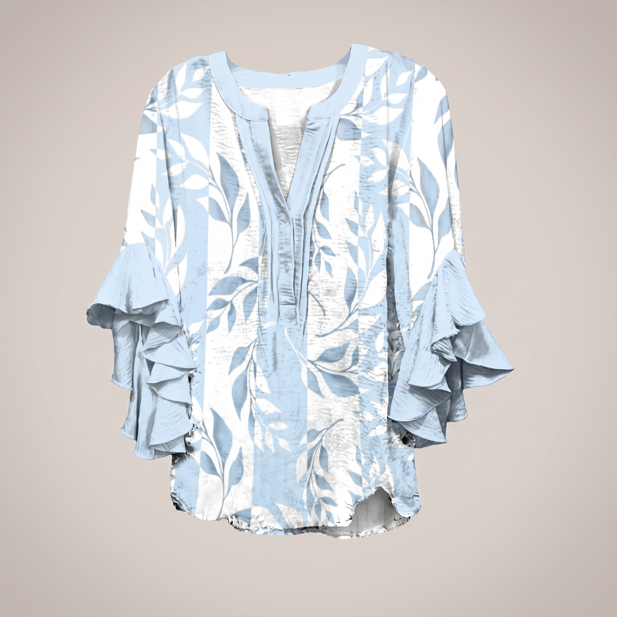 Elenora Whisper Ruffle Blouse - Sky