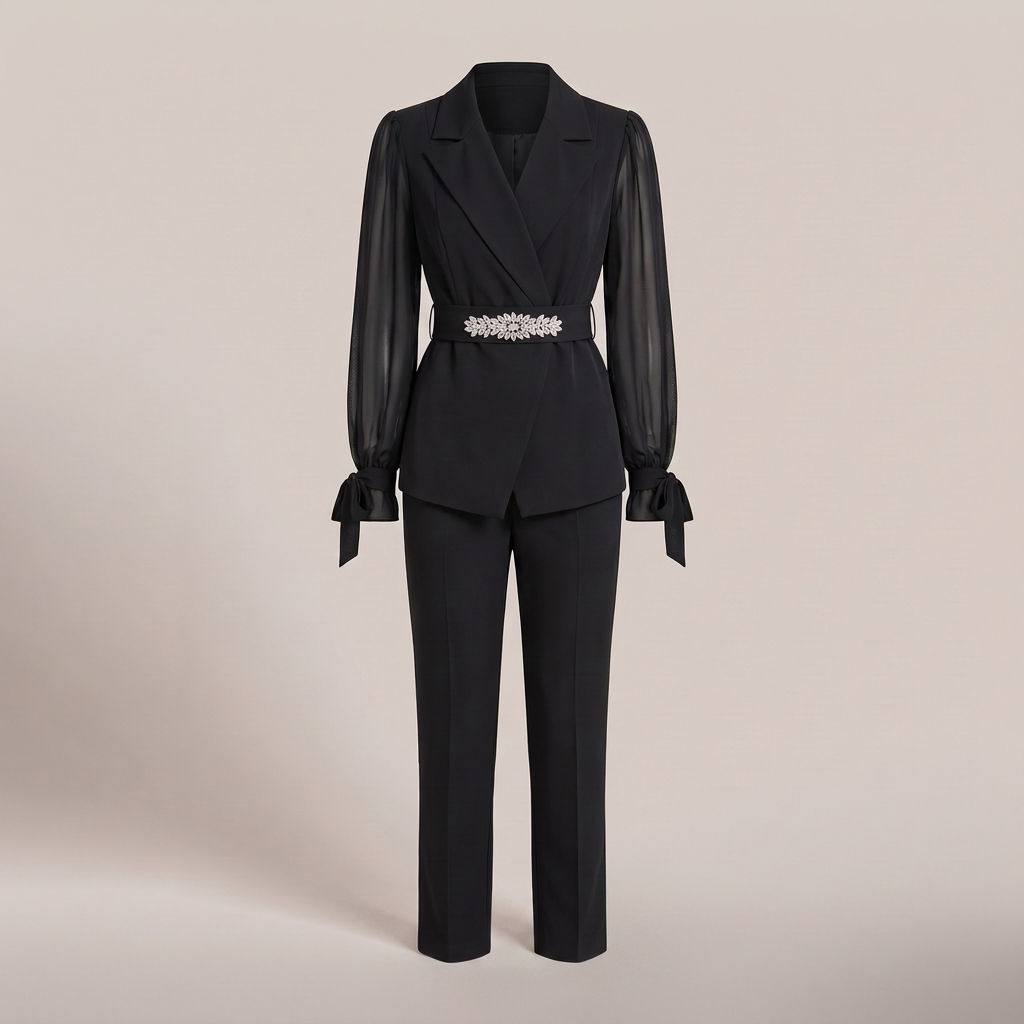 Elevated Tailoring Suit Set - Black