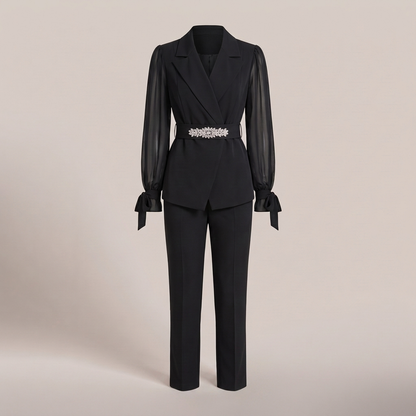 Elevated Tailoring Suit Set - Black