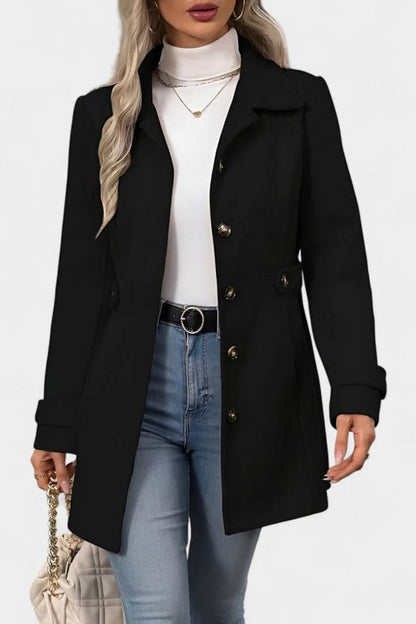 Eloise Belted Mid-Length Coat - Black