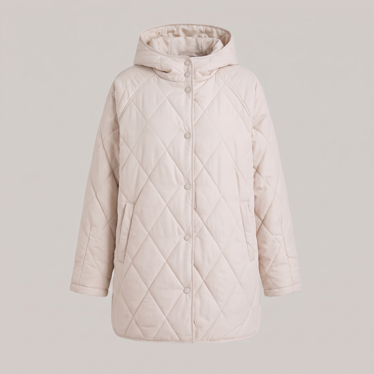 Elowen Oversized Winter Jacket - Beige