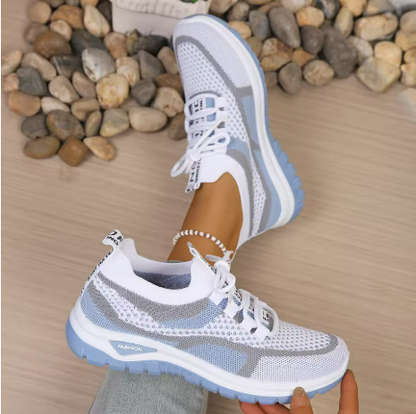 Elowyn Comfort Trainers - White Blue