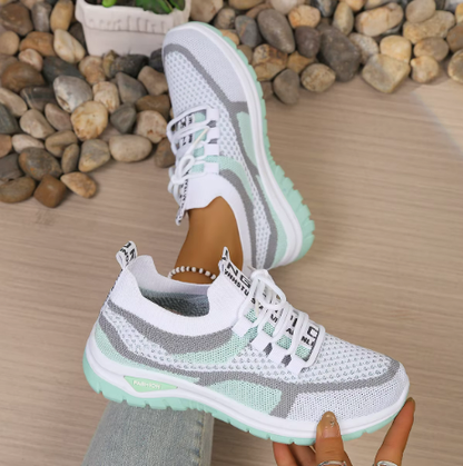 Elowyn Comfort Trainers - White Green