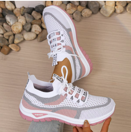 Elowyn Comfort Trainers - White Pink