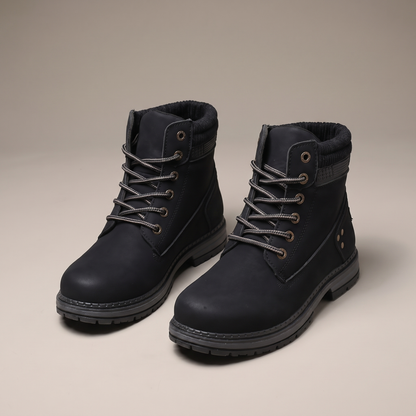 Elsie Chunky Sole Winter Boots - Black