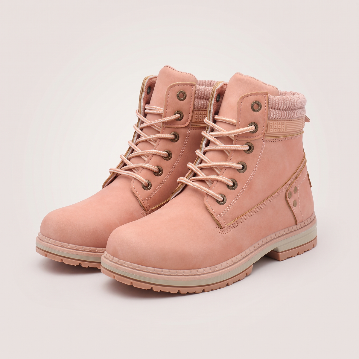 Elsie Chunky Sole Winter Boots - Pink