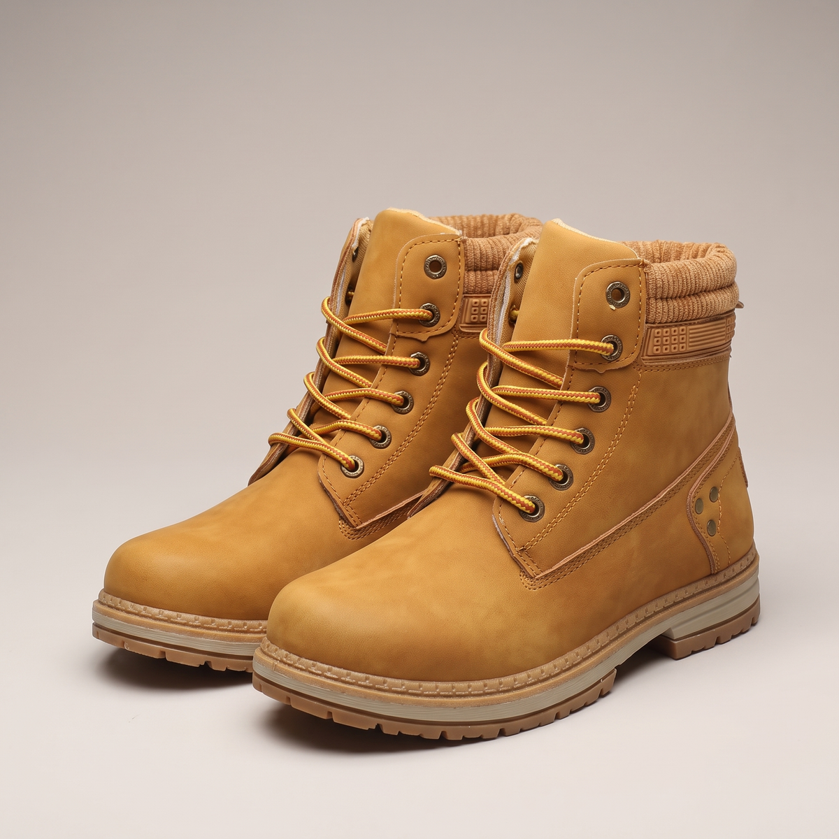 Elsie Chunky Sole Winter Boots - Yellow
