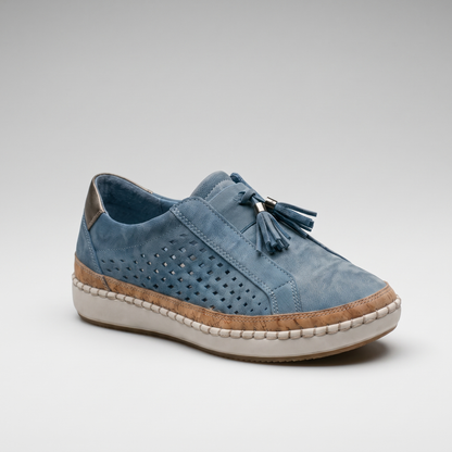 Elspeth Knit Comfort Slip-Ons - Blue