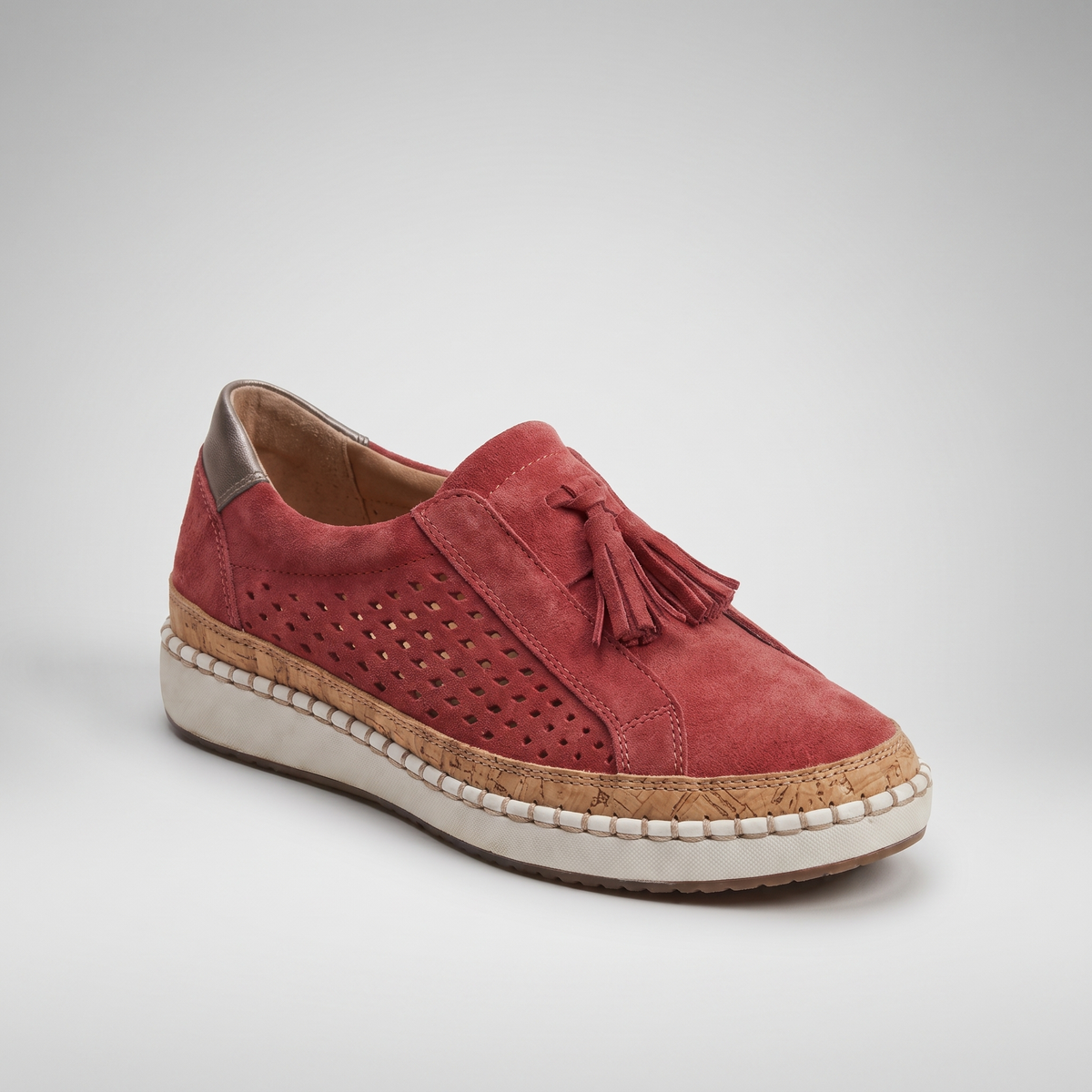 Elspeth Knit Comfort Slip-Ons - Red
