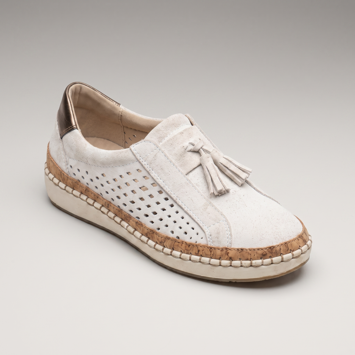 Elspeth Knit Comfort Slip-Ons - White
