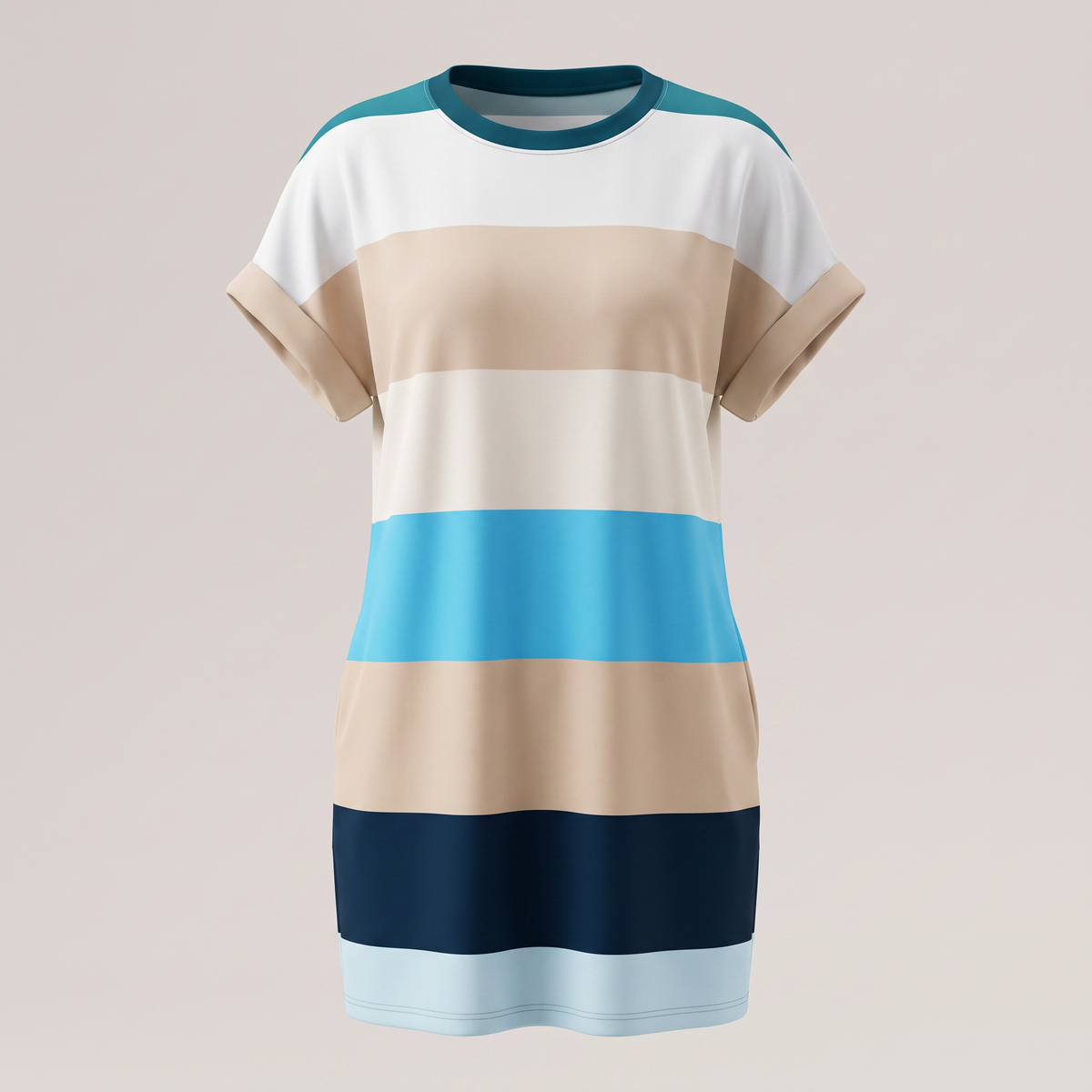 Elysian Roundneck Dress - Blue