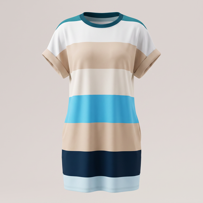 Elysian Roundneck Dress - Blue