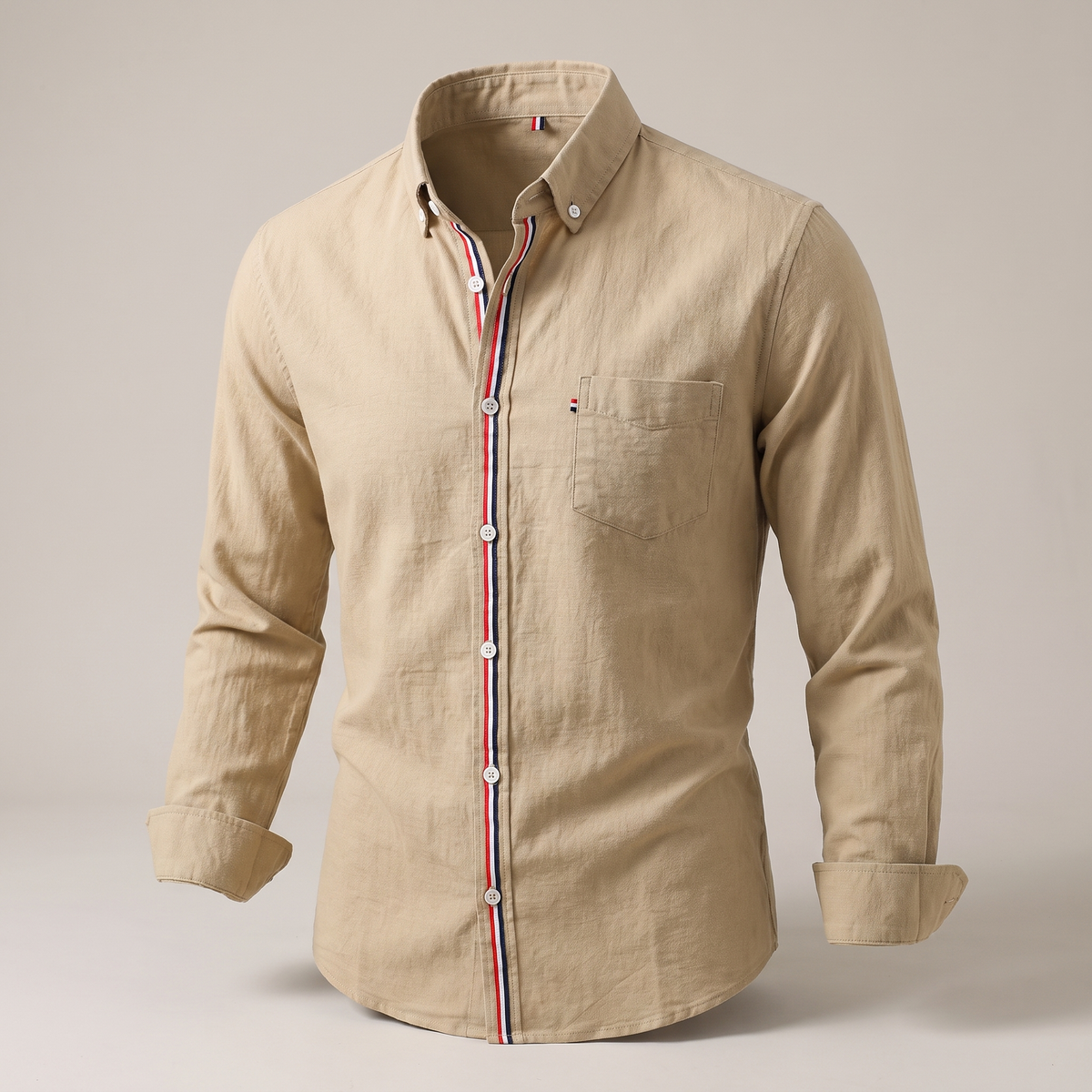 Emilio Linen Shirt - Khaki