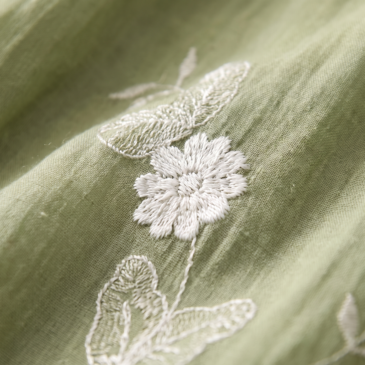 Emily Cotton Top with Embroidered Flowers
