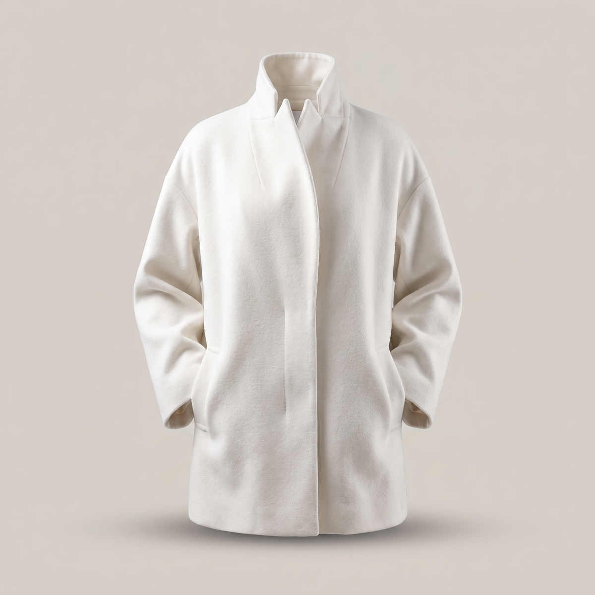 Emma Weather-Ready Wool Jacket - White