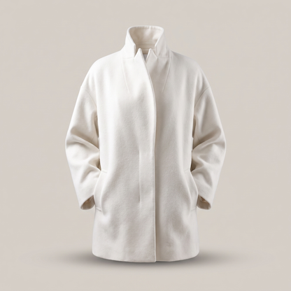 Emma Weather-Ready Wool Jacket - White