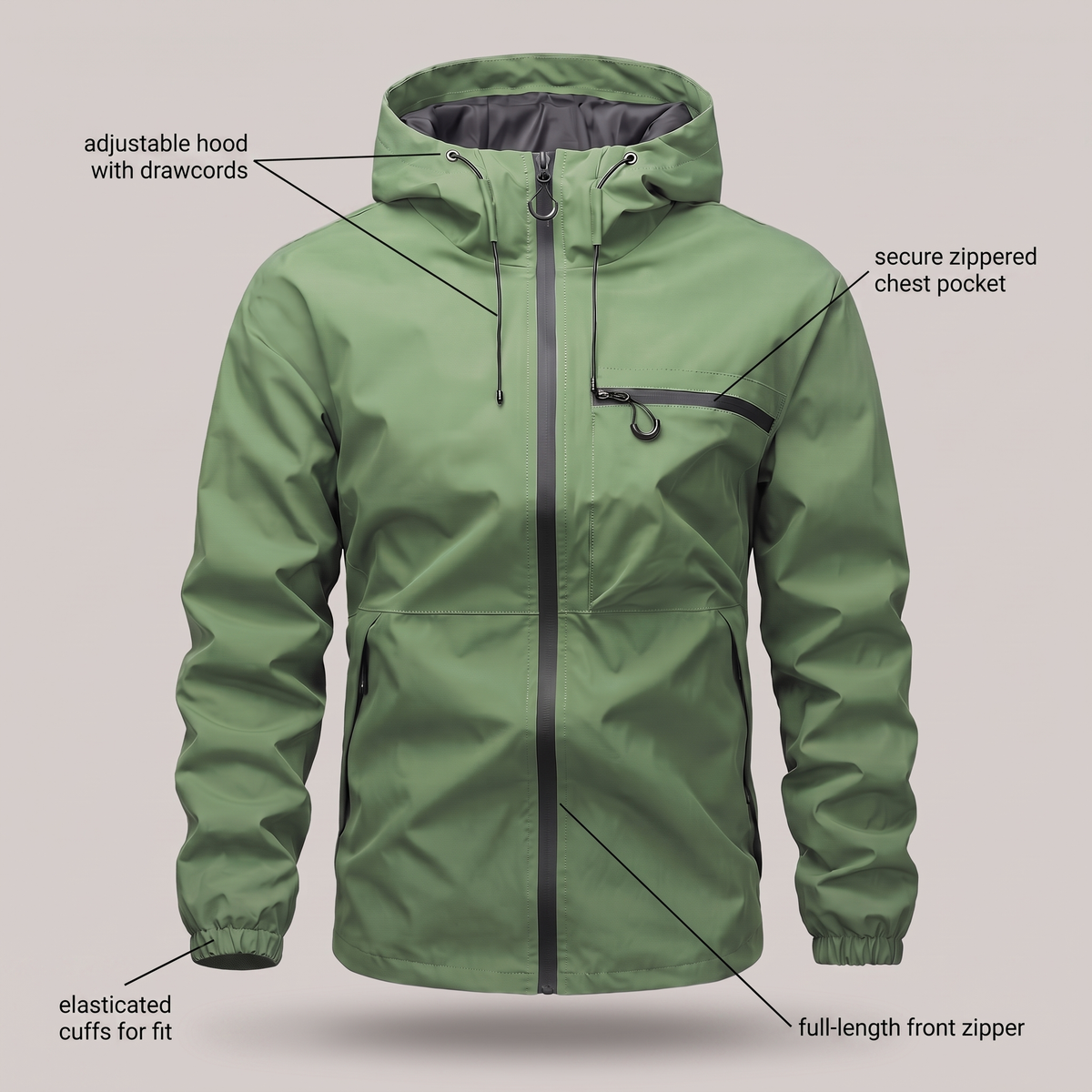 Essential Weather-Ready Hooded Coat