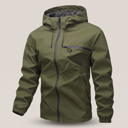 Essential Weather-Ready Hooded Coat - Dark Green