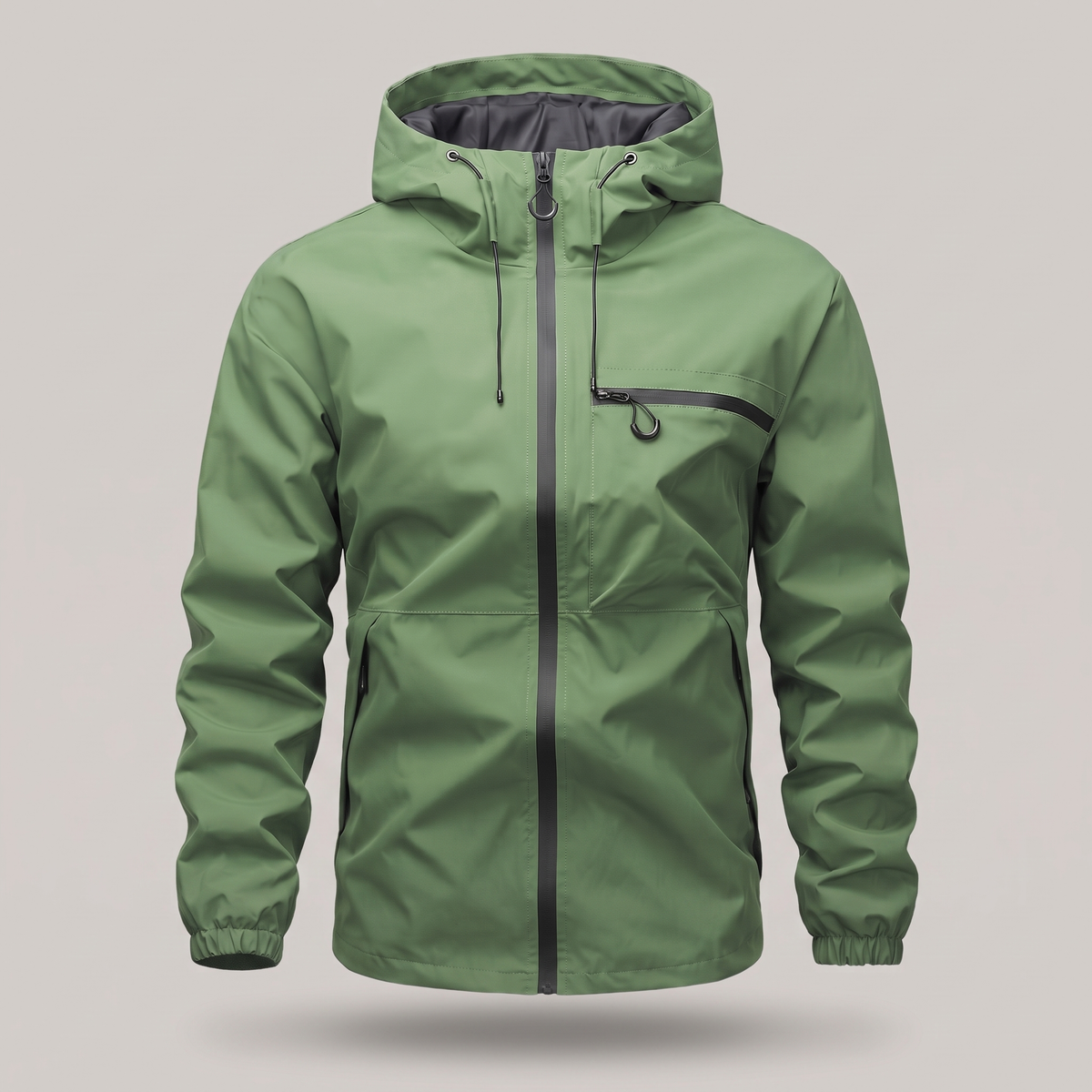 Essential Weather-Ready Hooded Coat - Green
