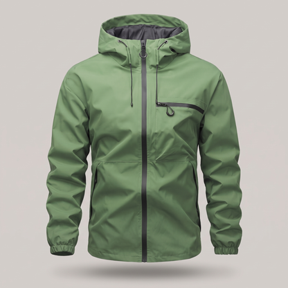 Essential Weather-Ready Hooded Coat - Green