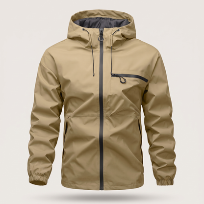 Essential Weather-Ready Hooded Coat - Khaki