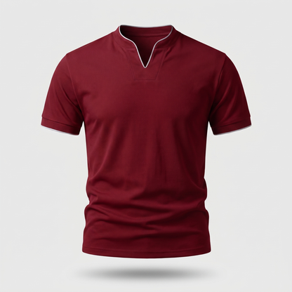 Ethan Business Fitness Tee - Dark Red
