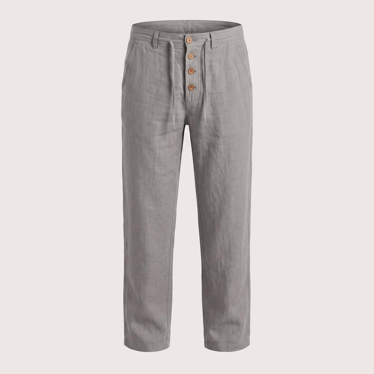 Ethan Linen Trousers - Grey