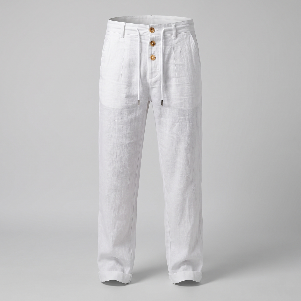 Ethan Linen Trousers - White