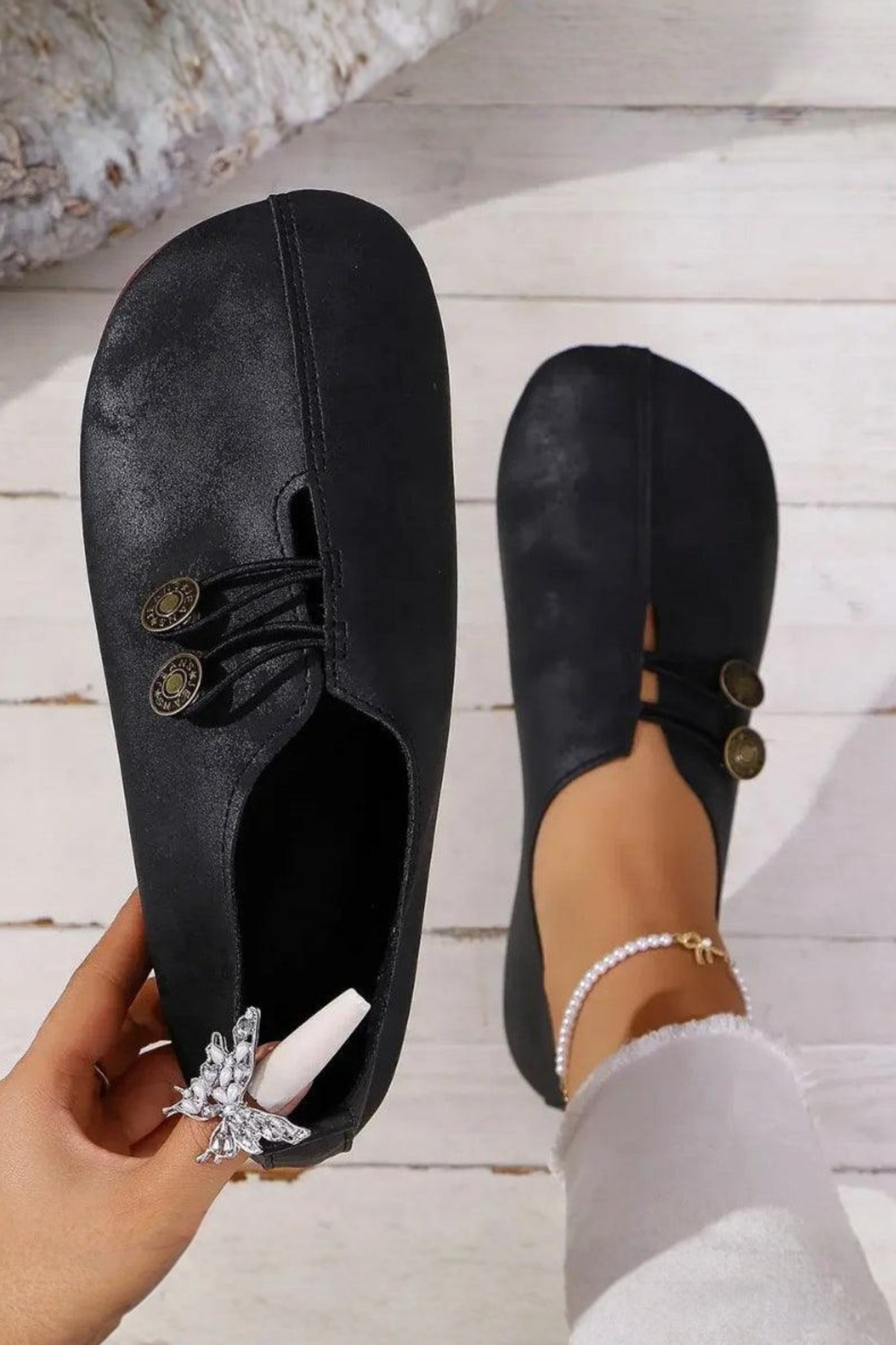 Evelyn Soft Ballet Flats - Black