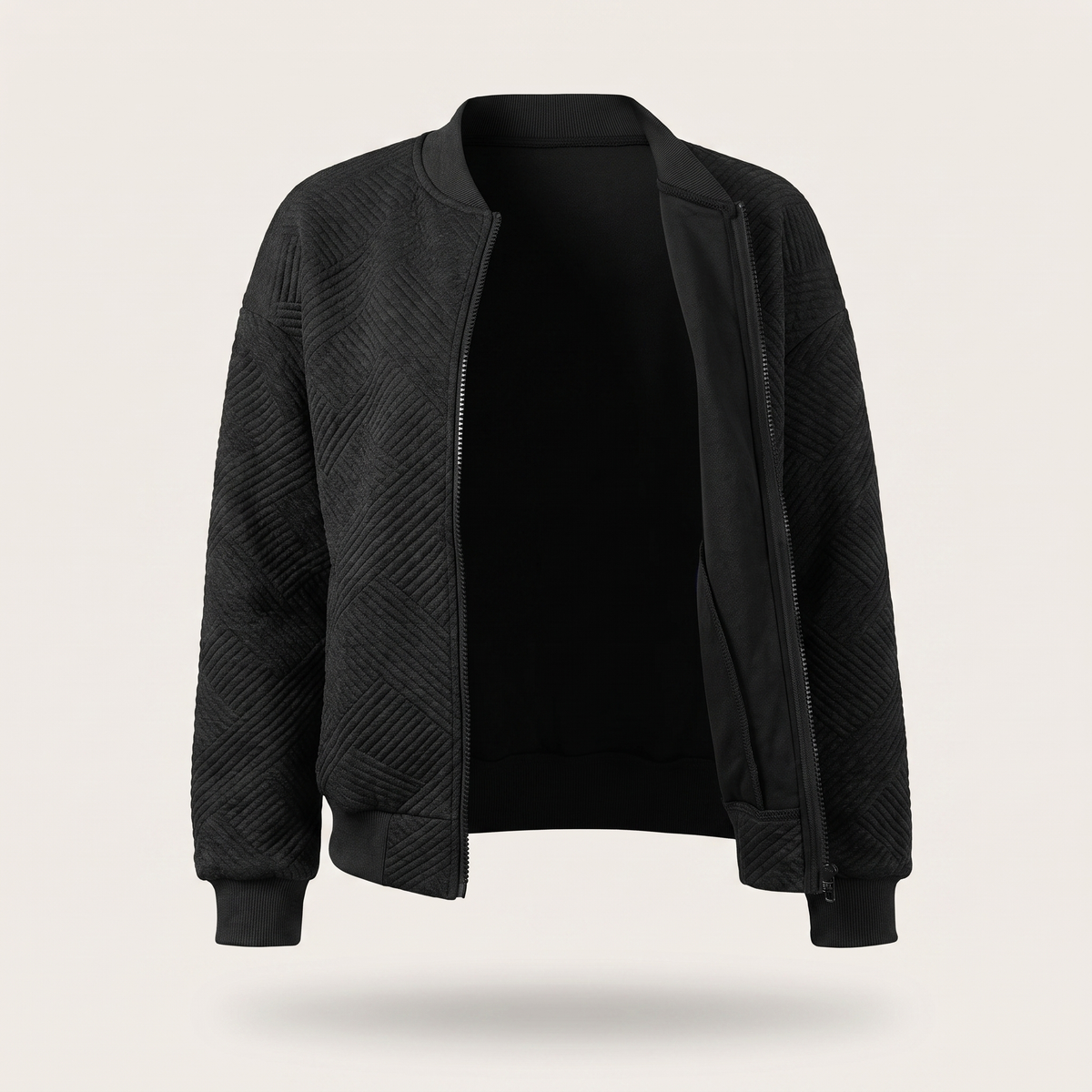 Evelyn Statement Chevron Jacket - Black