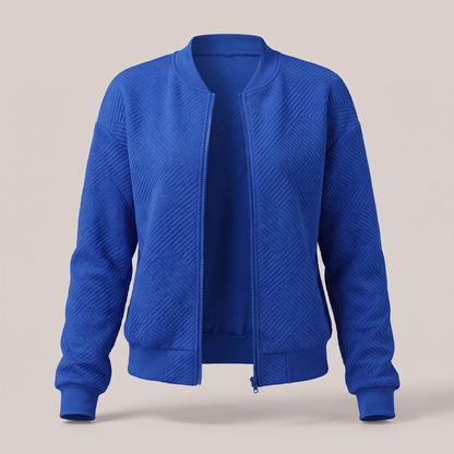 Evelyn Statement Chevron Jacket - Blue
