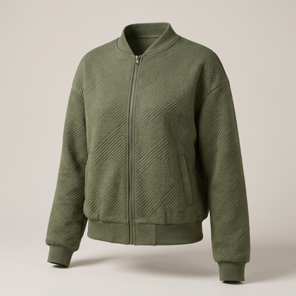 Evelyn Statement Chevron Jacket - Green
