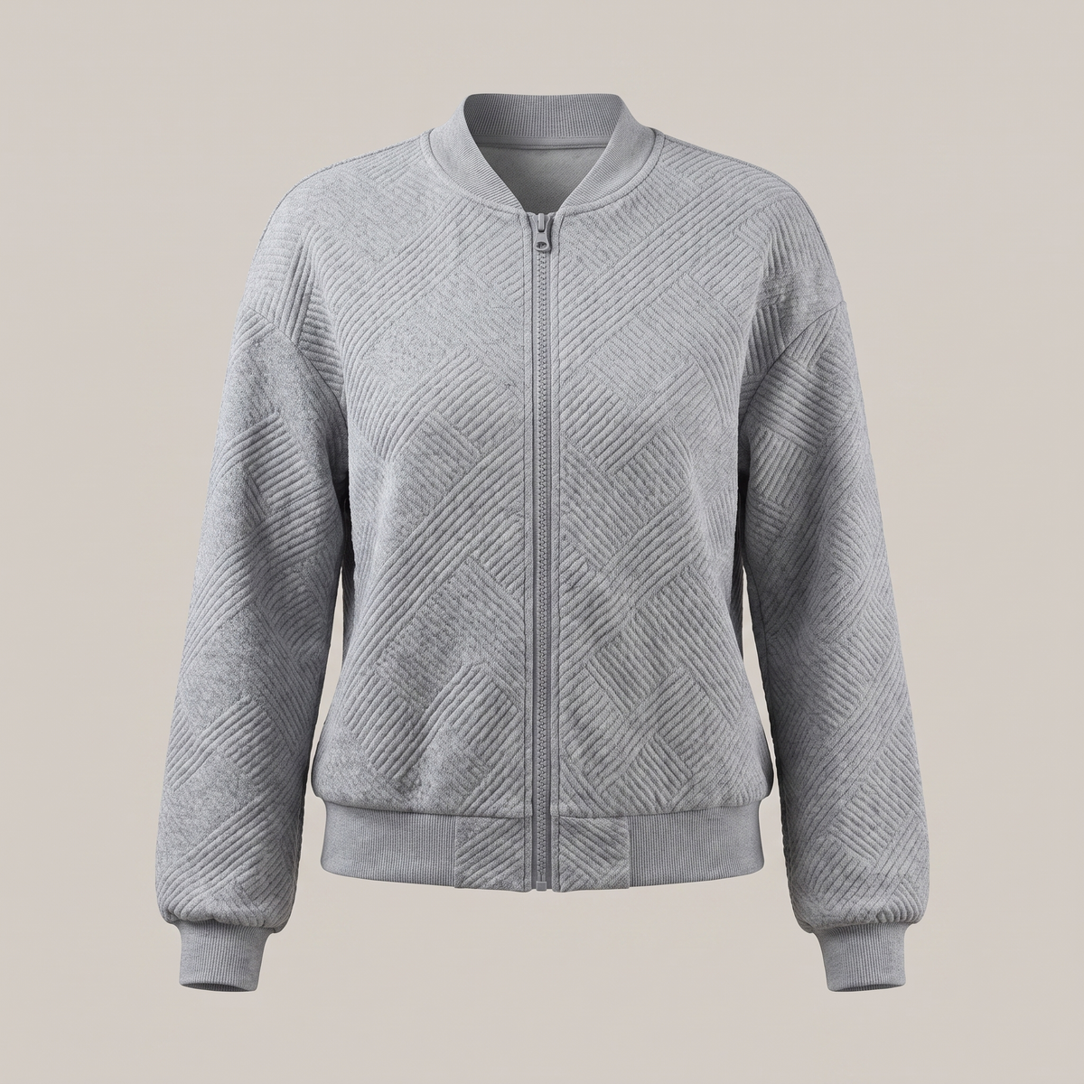 Evelyn Statement Chevron Jacket - Grey