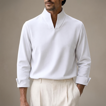 Everham Minimal Long-Sleeve Tee - White