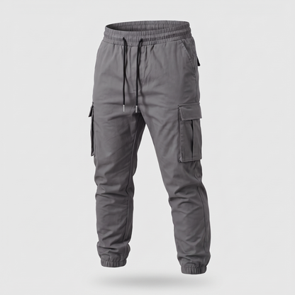 Everyday Drawstring Cargo Trousers - Grey