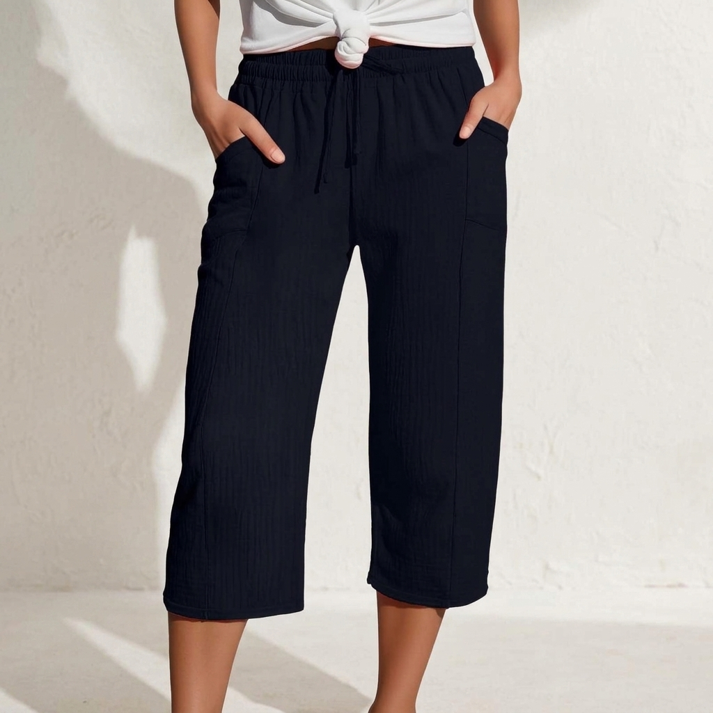 Faircombe Relaxed Summer Trousers - Black