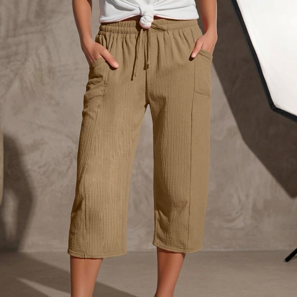 Faircombe Relaxed Summer Trousers - Khaki