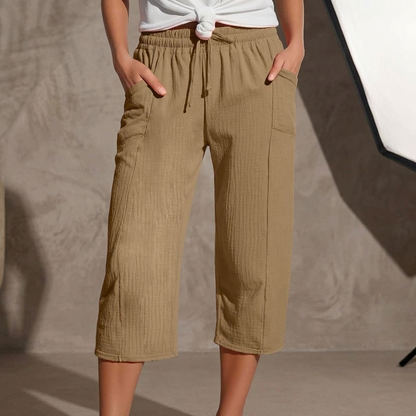 Faircombe Relaxed Summer Trousers - Khaki
