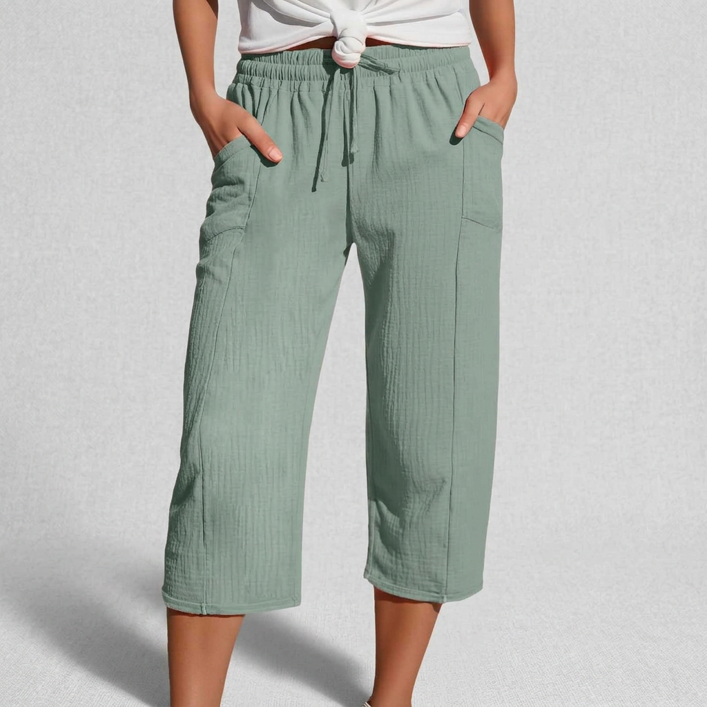 Faircombe Relaxed Summer Trousers - Light Green