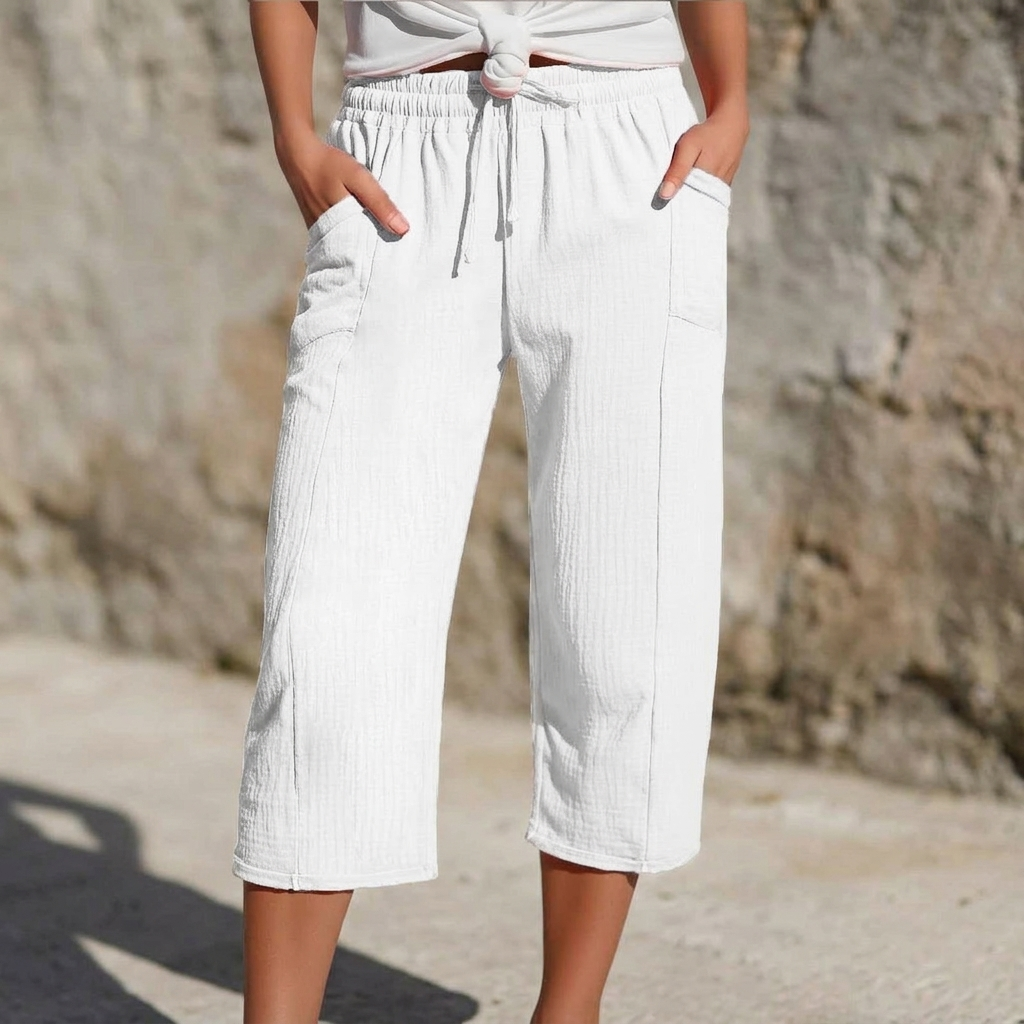 Faircombe Relaxed Summer Trousers - White