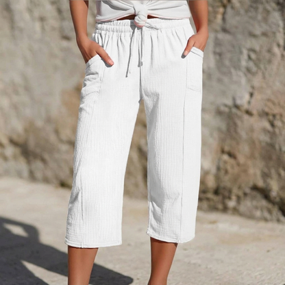 Faircombe Relaxed Summer Trousers - White