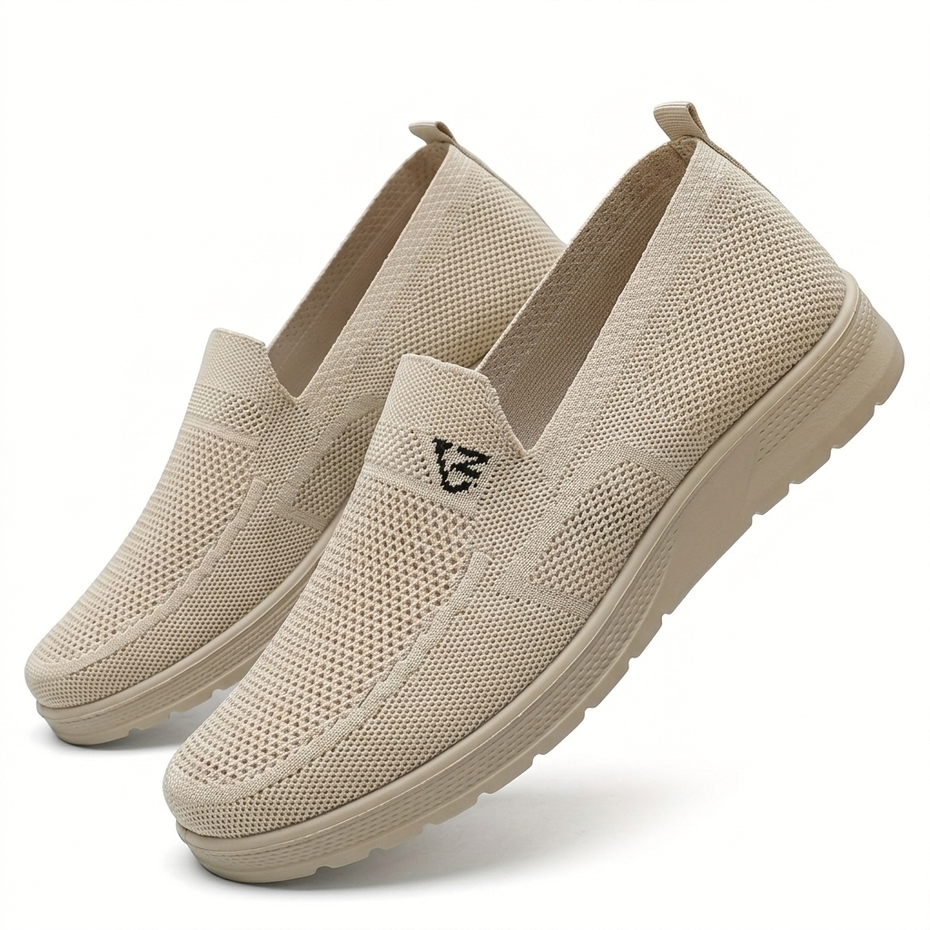 Falconbridge Breathable Knit Trainers - Beige