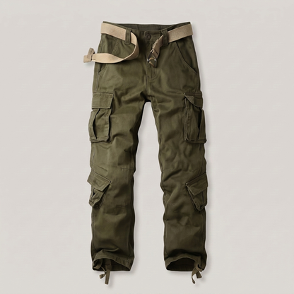 Farnworth Camo Cargo Trousers - Army Green