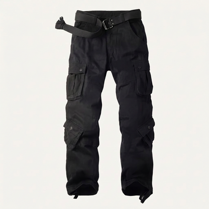 Farnworth Camo Cargo Trousers - Black