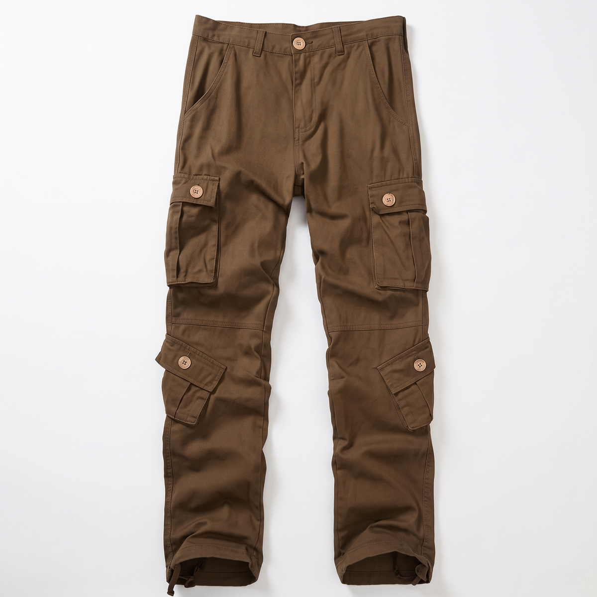 Farnworth Camo Cargo Trousers - Coffee