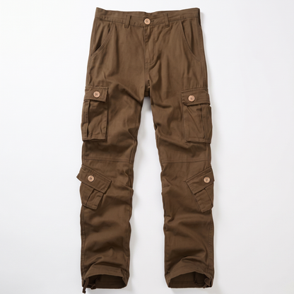 Farnworth Camo Cargo Trousers - Coffee