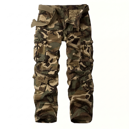 Farnworth Camo Cargo Trousers - Khaki Comouflage