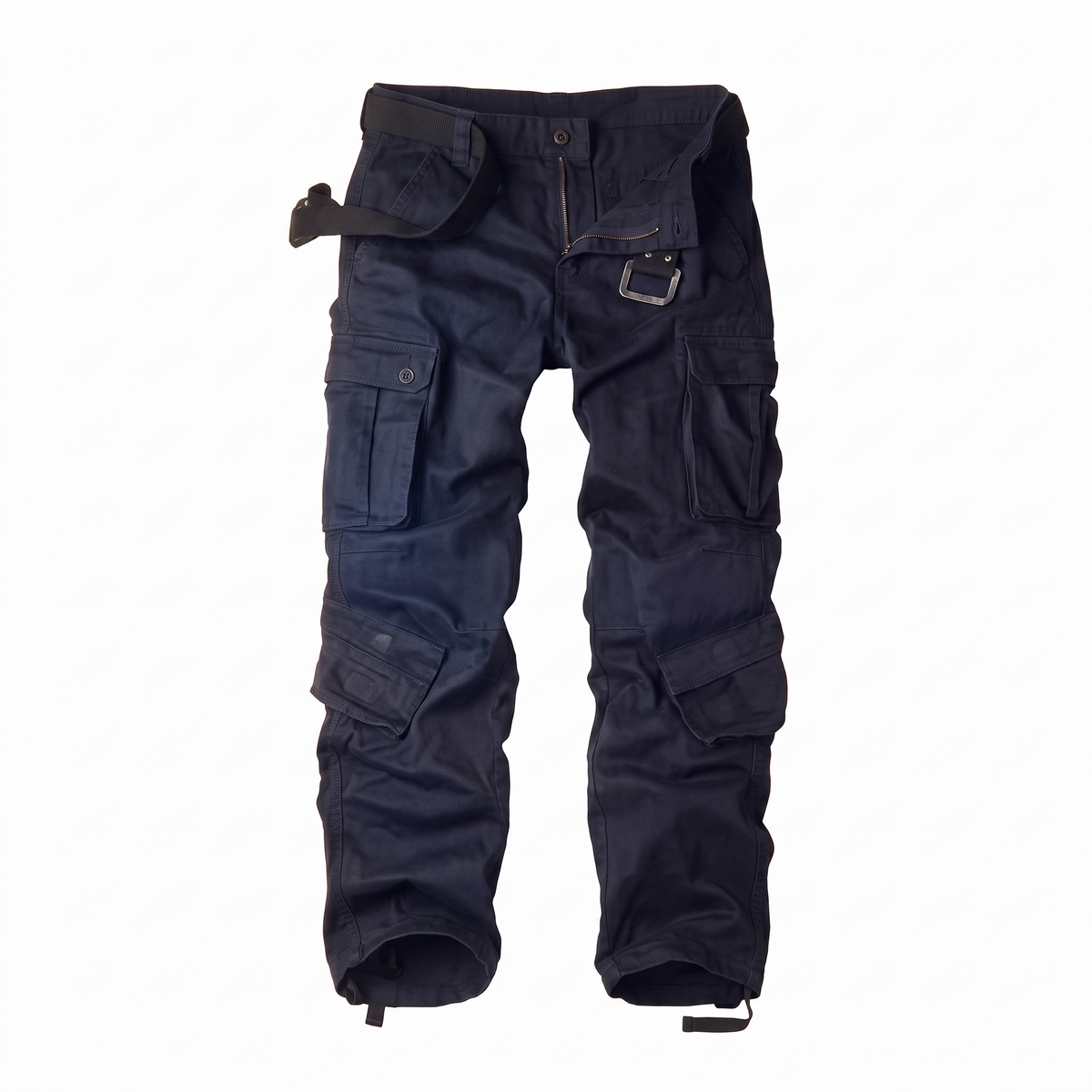 Farnworth Camo Cargo Trousers - Navy Blue