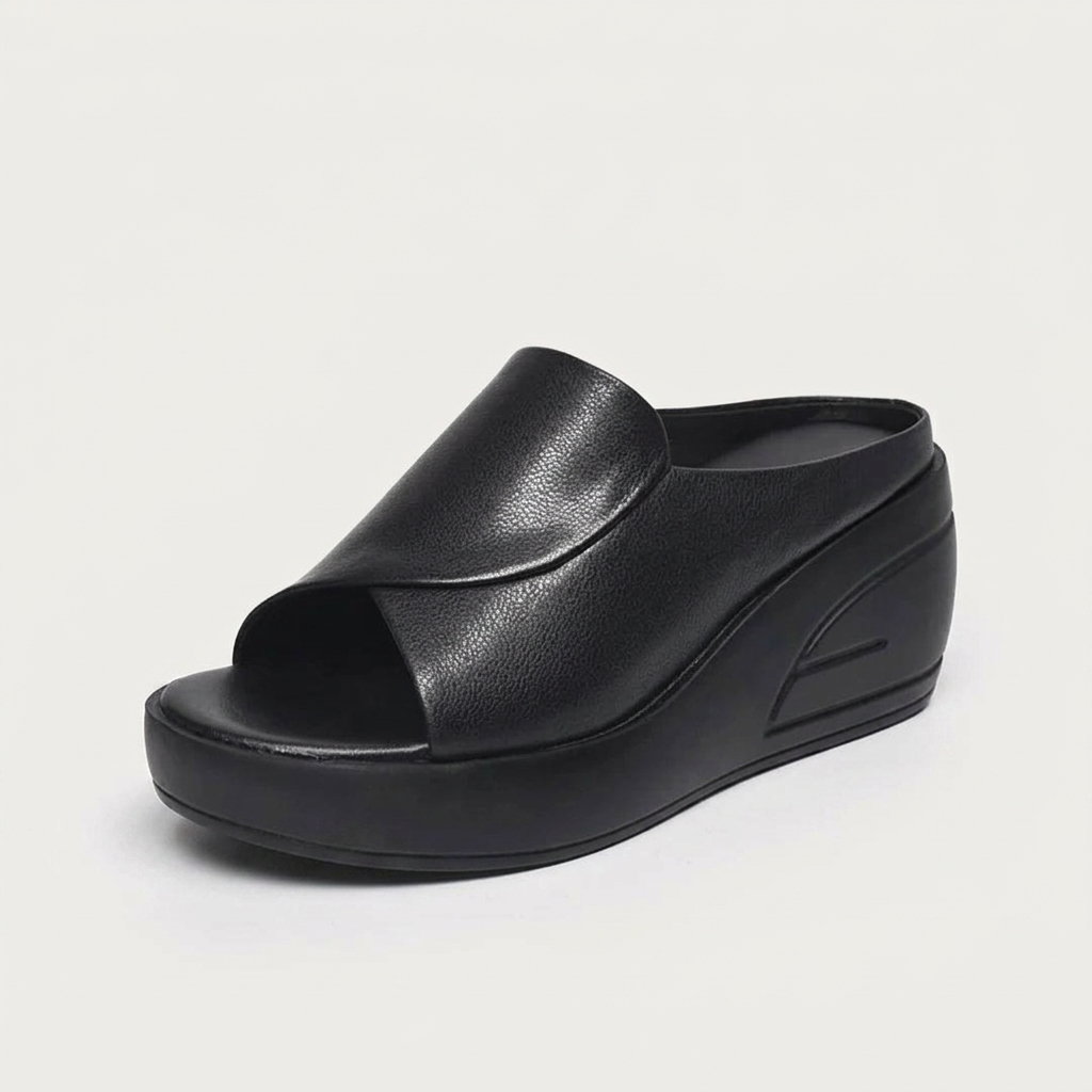 Faybridge Comfort Wedge Sandals - Black